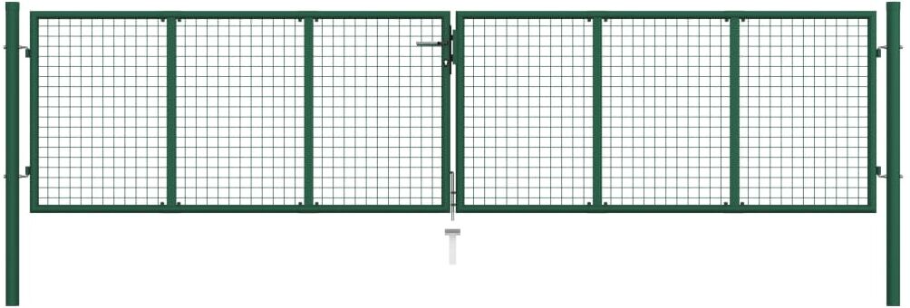 vidaXL havelåge i trådnet 400 x 100 cm stål grøn vidaXL havelåge i trådnet 400 x 100 cm stål grøn
