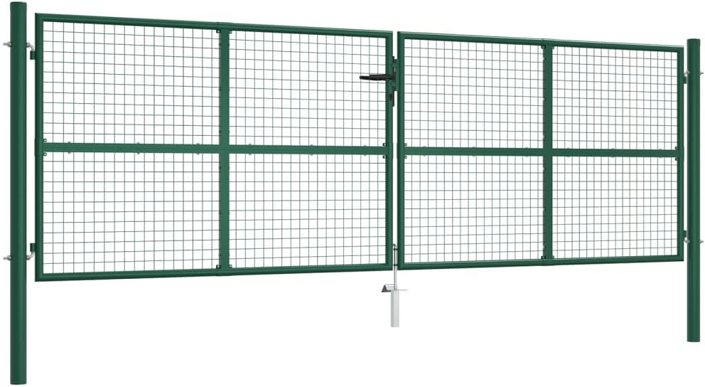 vidaXL havelåge i trådnet 400 x 125 cm stål grøn vidaXL havelåge i trådnet 400 x 125 cm stål grøn