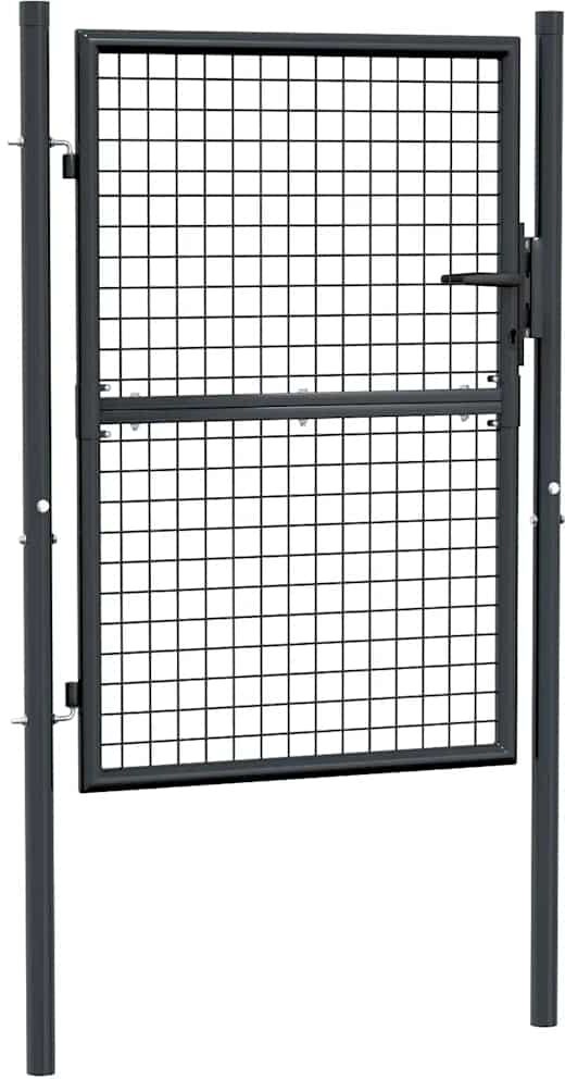 vidaXL havelåge i trådnet 100 x 175 cm galvaniseret stål grå vidaXL havelåge i trådnet 100 x 175 cm galvaniseret stål grå