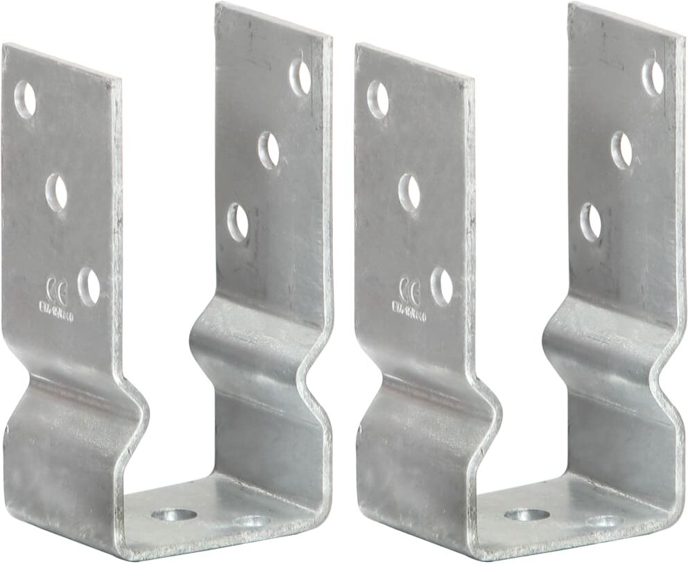 vidaXL jordankre 2 stk. 7x6x15 cm galvaniseret stål sølvfarvet vidaXL jordankre 2 stk. 7x6x15 cm galvaniseret stål sølvfarvet