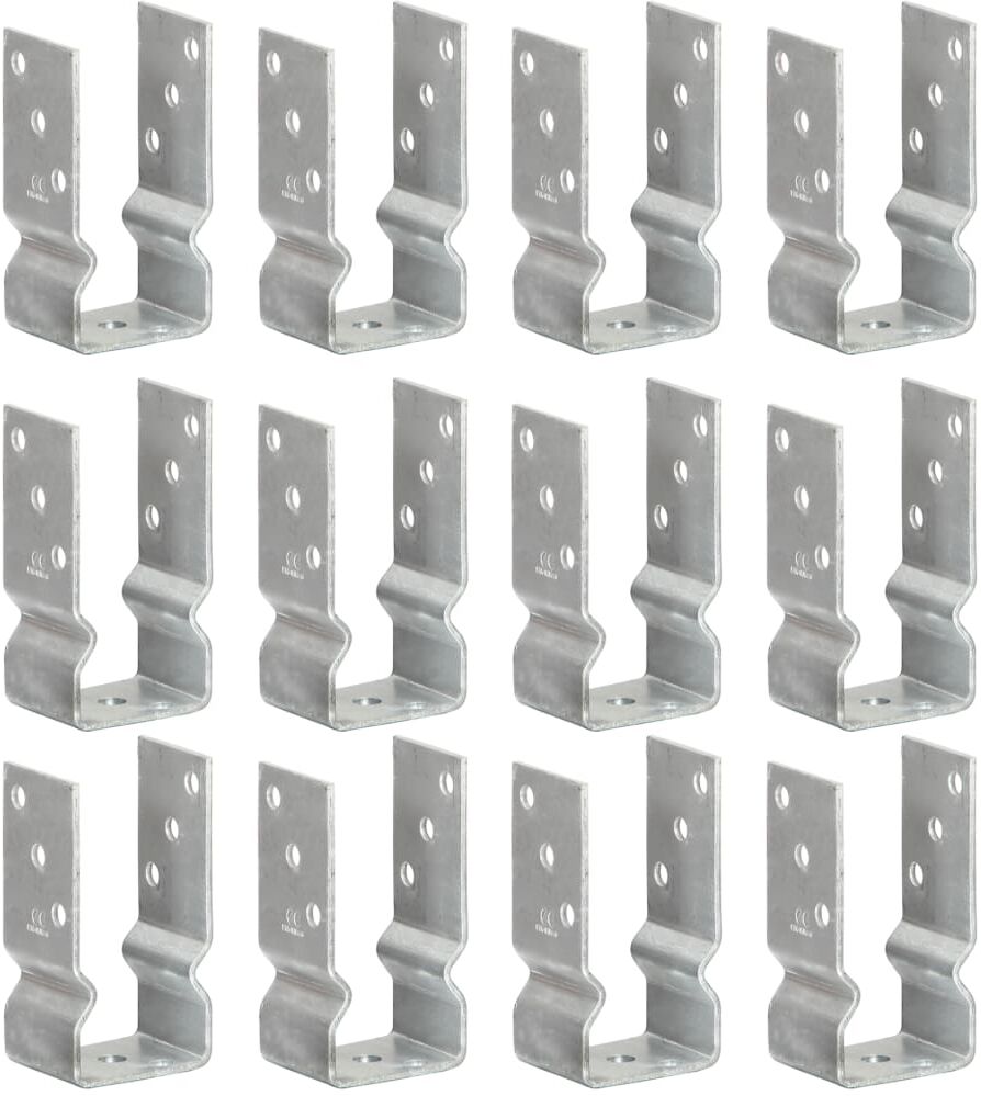 vidaXL jordankre 12 stk. 7x6x15 cm galvaniseret stål sølvfarvet vidaXL jordankre 12 stk. 7x6x15 cm galvaniseret stål sølvfarvet