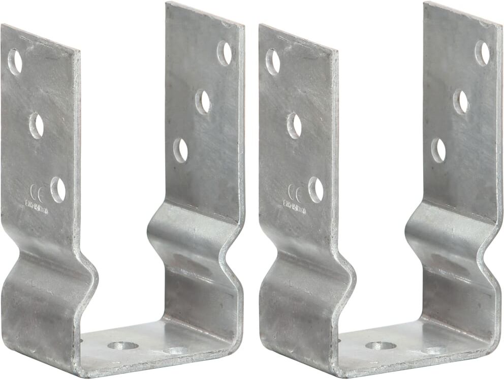 vidaXL jordankre 2 stk. 8x6x15 cm galvaniseret stål sølvfarvet vidaXL jordankre 2 stk. 8x6x15 cm galvaniseret stål sølvfarvet