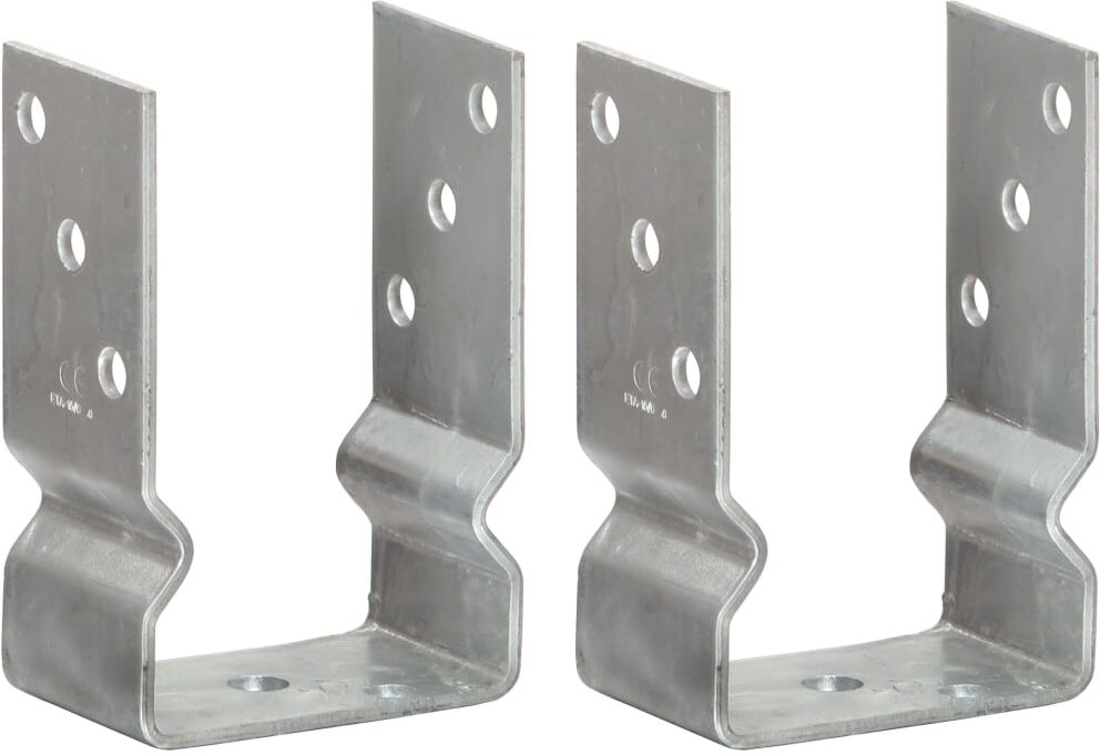 vidaXL jordankre 2 stk. 9x6x15 cm galvaniseret stål sølvfarvet vidaXL jordankre 2 stk. 9x6x15 cm galvaniseret stål sølvfarvet