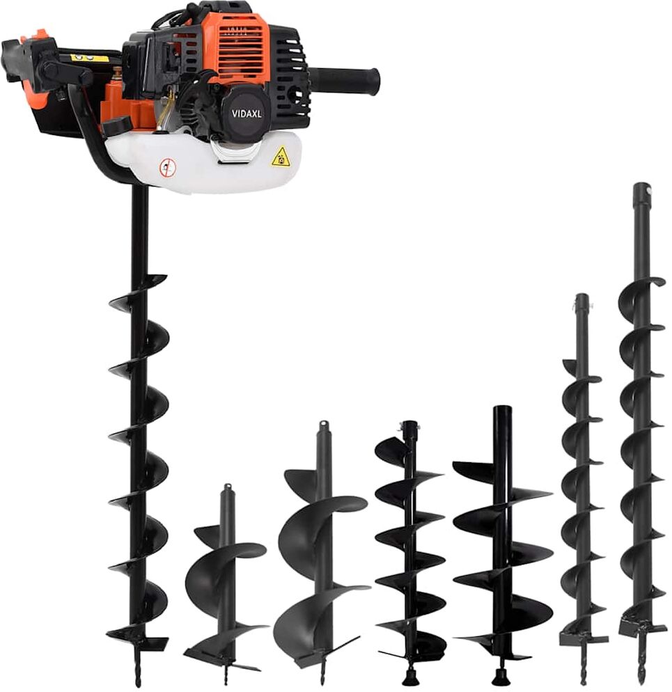 vidaXL jordboremaskine med snegleborsæt stål vidaXL jordboremaskine med snegleborsæt stål