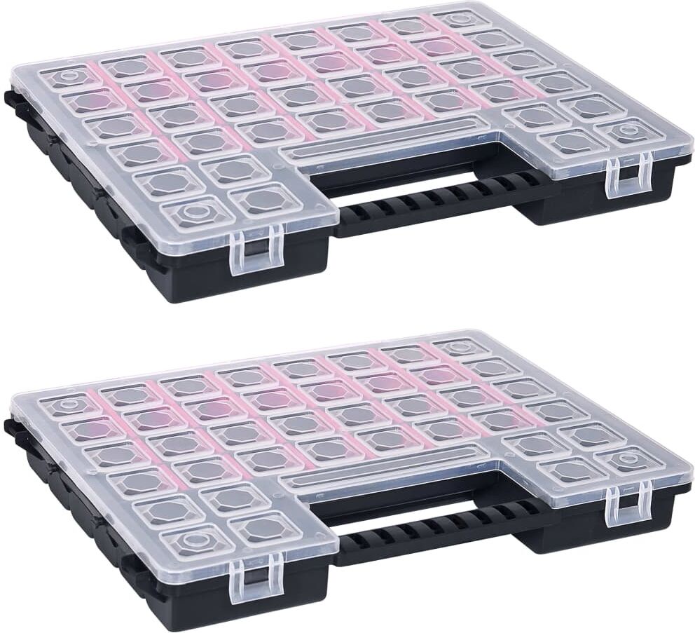 vidaXL sortimentskasser skillevægge 2 stk. 385x283x50 mm plastik vidaXL sortimentskasser skillevægge 2 stk. 385x283x50 mm plastik