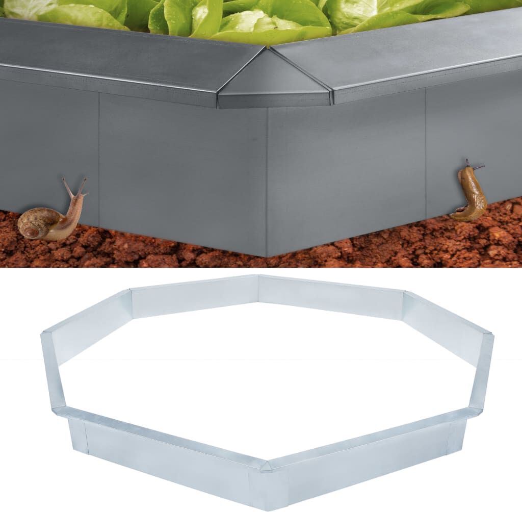 vidaXL sneglehegn 131x25 cm galvaniseret stål vidaXL sneglehegn 131x25 cm galvaniseret stål