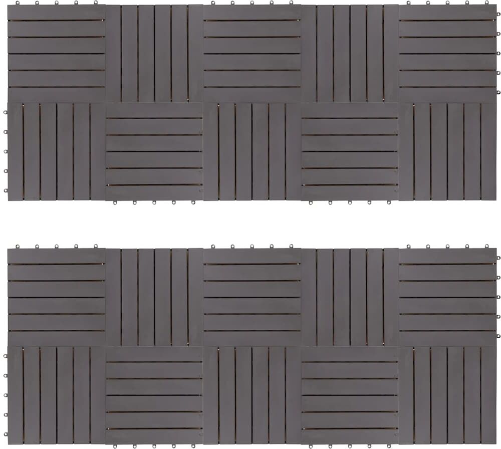 vidaXL terrassefliser 20 stk. 30x30 cm massivt akacietræ gråvasket vidaXL terrassefliser 20 stk. 30x30 cm massivt akacietræ gråvasket