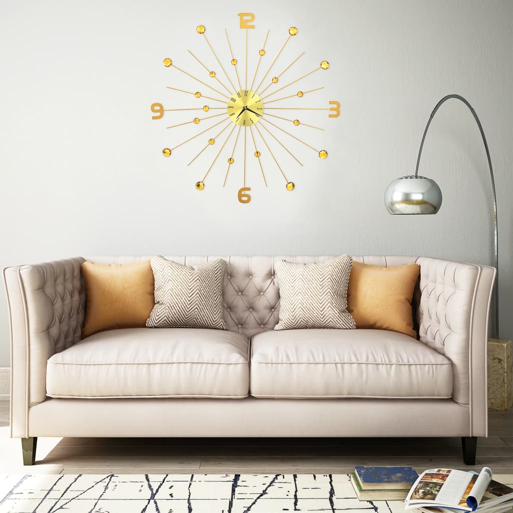 vidaXL vægur 70 cm metal gylden