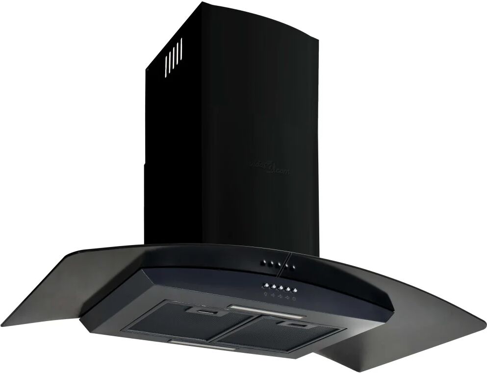 vidaXL vægmonteret emhætte rustfrit stål 756 m³/t. 90 cm sort vidaXL vægmonteret emhætte rustfrit stål 756 m³/t. 90 cm sort