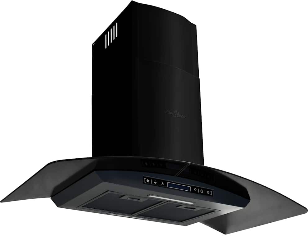 vidaXL vægmonteret emhætte rustfrit stål 756 m³/t. 90 cm sort vidaXL vægmonteret emhætte rustfrit stål 756 m³/t. 90 cm sort