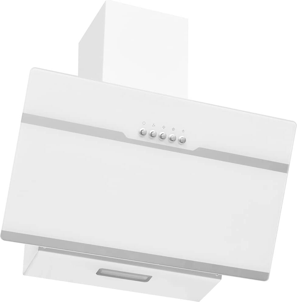 vidaXL vægmonteret emhætte 60 cm rustfrit stål og hærdet glas hvid vidaXL vægmonteret emhætte 60 cm rustfrit stål og hærdet glas hvid