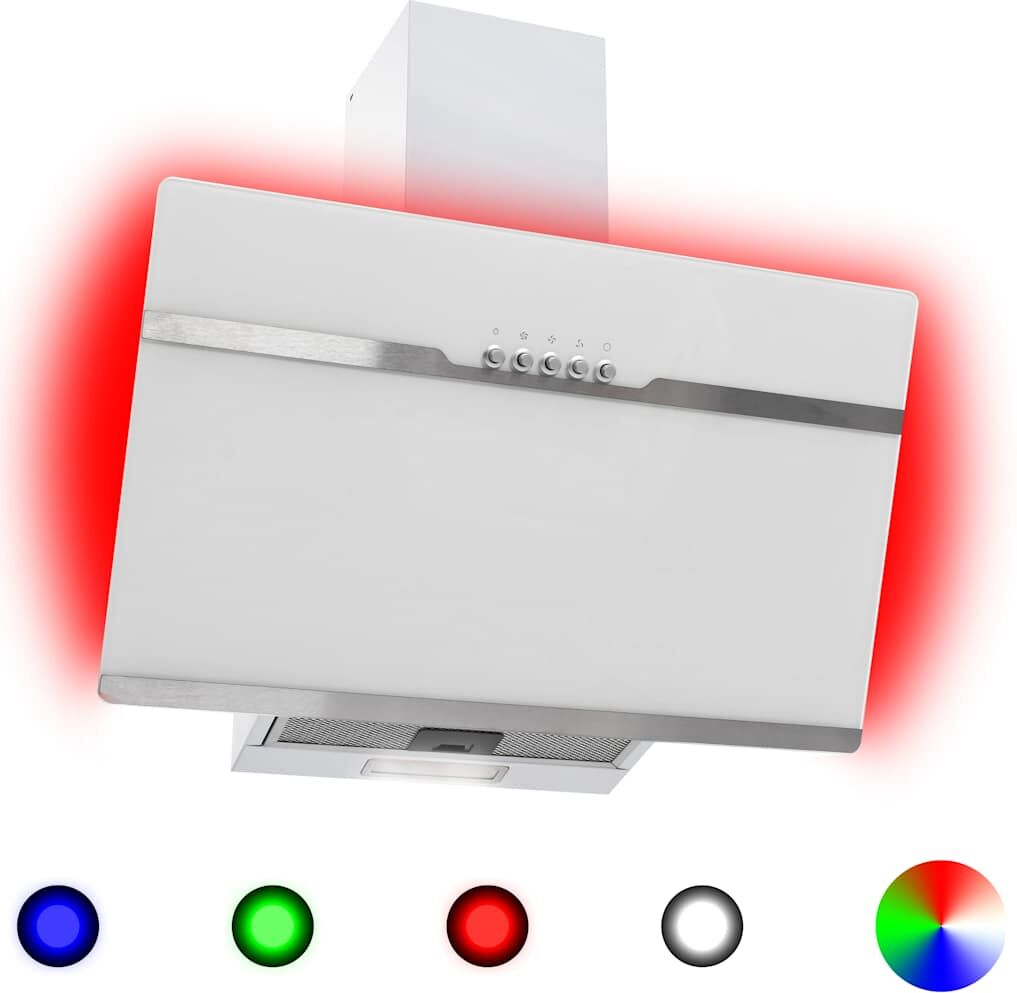 vidaXL RGB emhætte LED 60 cm rustfrit stål og hærdet glas vidaXL RGB emhætte LED 60 cm rustfrit stål og hærdet glas