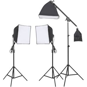 vidaXL belysningssæt til fotostudio med stativ og softbox