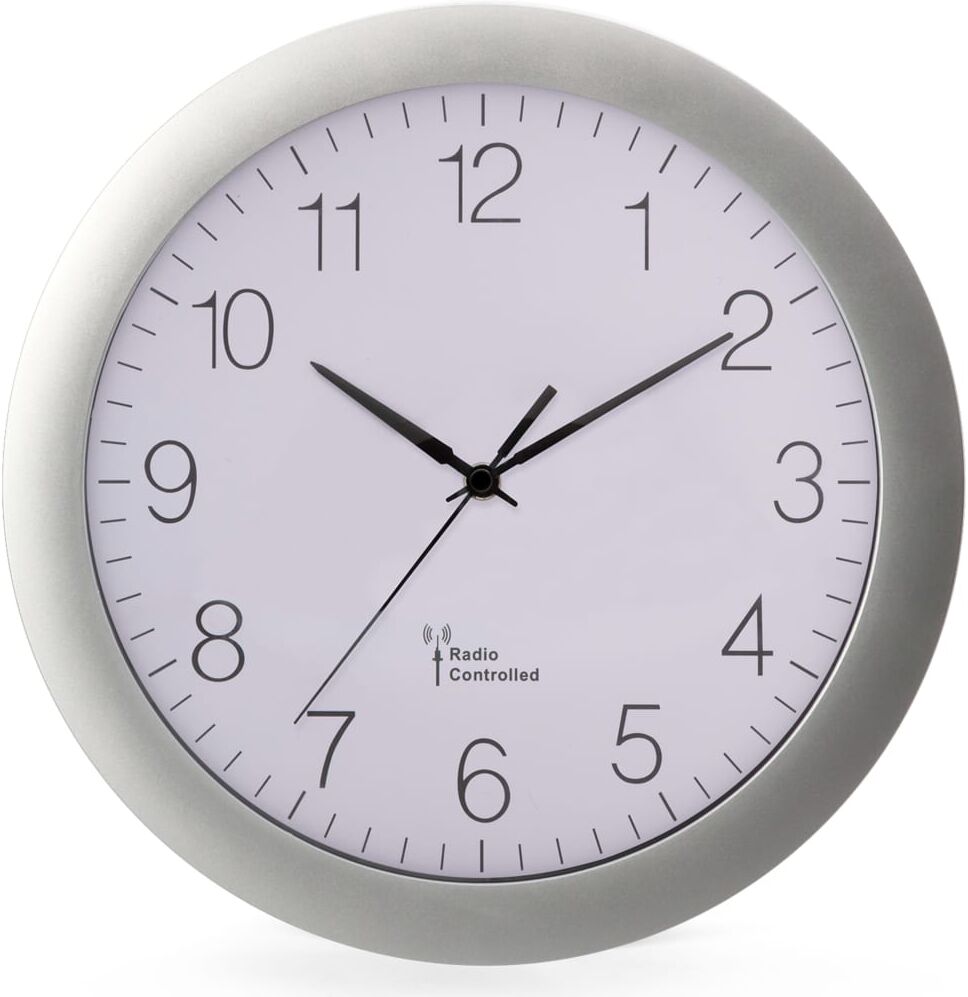 Perel vægur 30 cm hvid og sølvfarvet Perel vægur 30 cm hvid og sølvfarvet