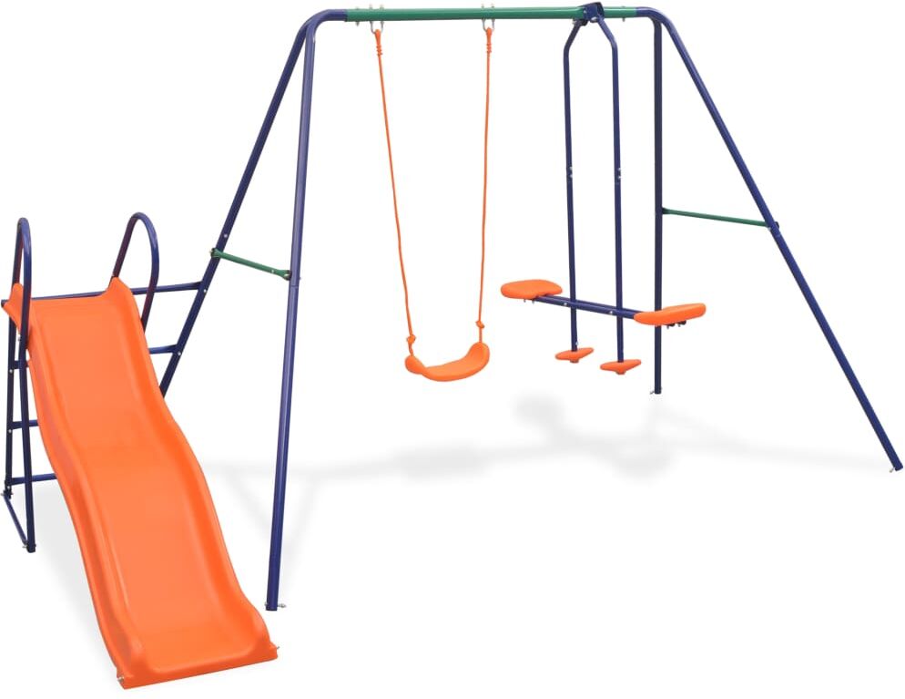 vidaXL gyngesæt med rutsjebane og 3 sæder orange vidaXL gyngesæt med rutsjebane og 3 sæder orange