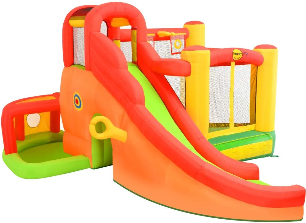Happy Hop oppustelig hoppeborg med rutsjebane 450 x 380 x 230 cm PVC Happy Hop oppustelig hoppeborg med rutsjebane 450 x 380 x 230 cm PVC