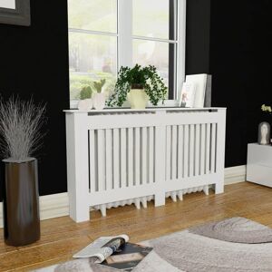 vidaXL radiatorskjuler i MDF 152 cm hvid