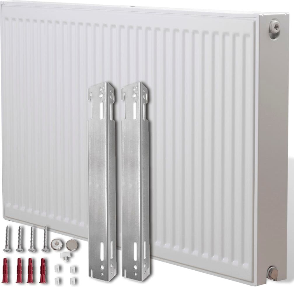vidaXL Hvid Compact Konvektor Radiator med Side Konnektorer 100 x 10 x 60 cm vidaXL Hvid Compact Konvektor Radiator med Side Konnektorer 100 x 10 x 60 cm