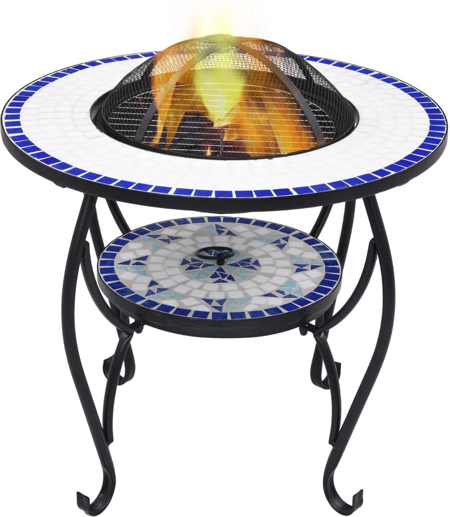 vidaXL bålfadsbord med mosaikdesign 68 cm keramisk blå og hvid vidaXL bålfadsbord med mosaikdesign 68 cm keramisk blå og hvid