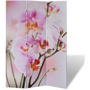 vidaXL foldeskærm rumdeler 120 x 170 blomstermotiv