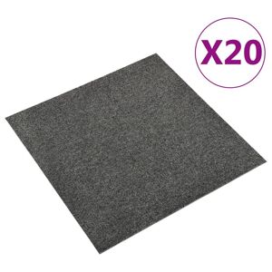 vidaXL tæppefliser 20 stk. 5 m² 50x50 cm antracitgrå