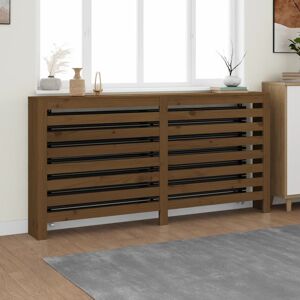 vidaXL radiatorskjuler 169x19x84 cm massivt fyrretræ gyldenbrun