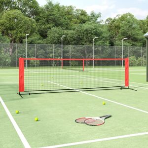 vidaXL tennisnet 300x100x87 cm polyester sort og rød