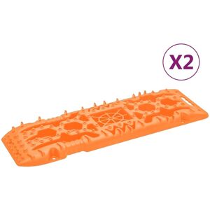 vidaXL frikørselsplader 2 stk. 107x31x7 cm nylon orange