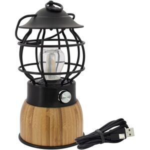 Eurotrail campinglampe med LED-lys Breeze bambus sort