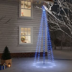 vidaXL juletræ med spyd 310 LED'er 300 cm blåt lys