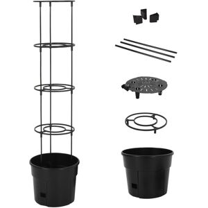 vidaXL plantekrukke til tomater Ø29,5x115 cm polypropylen antracitgrå