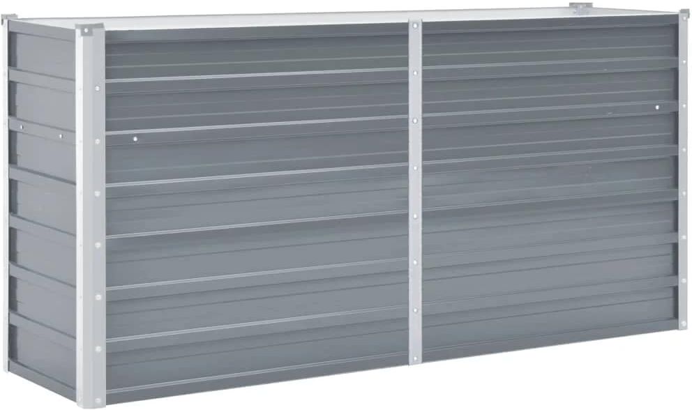 vidaXL forhøjet plantekasse 160x40x77 cm galvaniseret stål grå vidaXL forhøjet plantekasse 160x40x77 cm galvaniseret stål grå