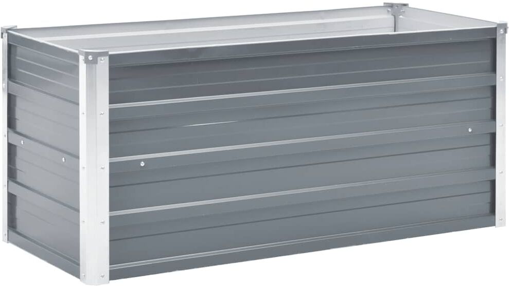vidaXL forhøjet plantekasse 100x40x45 cm galvaniseret stål grå vidaXL forhøjet plantekasse 100x40x45 cm galvaniseret stål grå