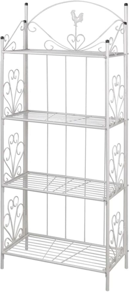 vidaXL Hvit Firkantet Plantestativ vidaXL Hvit Firkantet Plantestativ