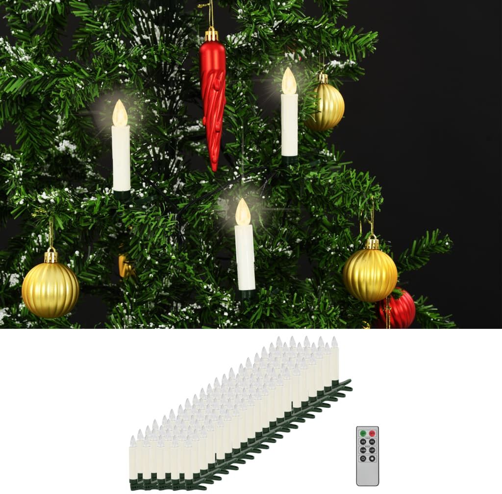 vidaXL trådløse LED-stearinlys med fjernbetjening 100 stk. varm hvid vidaXL trådløse LED-stearinlys med fjernbetjening 100 stk. varm hvid