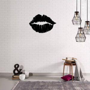 Homemania vægdekoration Kiss 48x33 cm stål sort