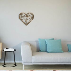 Homemania vægdekoration Heart 47x40 cm stål kobberfarvet