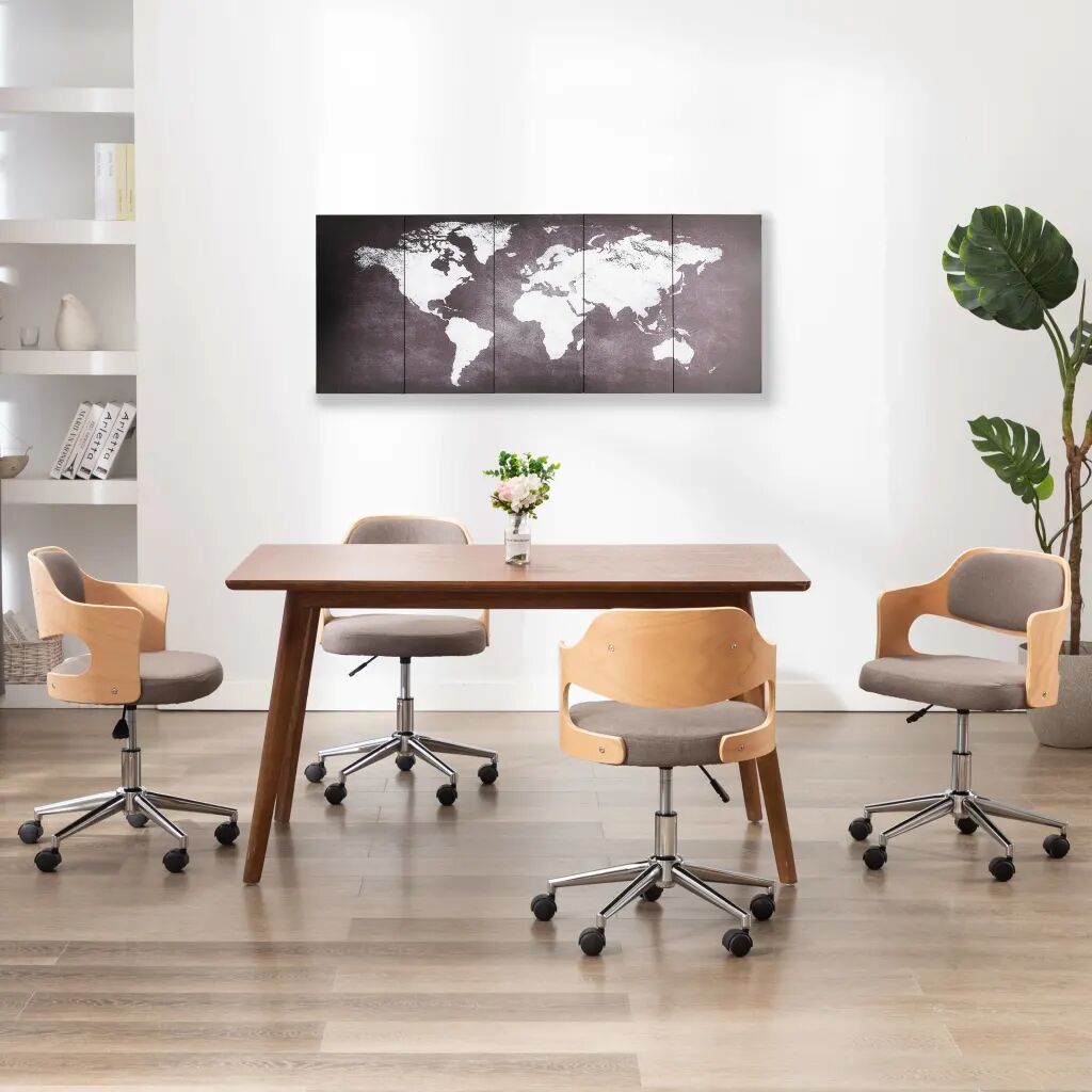 vidaXL lærredsprint verdenskort 150x60 cm grå vidaXL lærredsprint verdenskort 150x60 cm grå