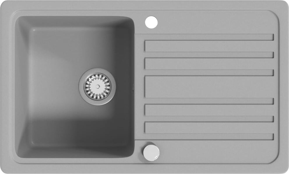 vidaXL køkkenvask i granit med afløbsbakke reversibel grå vidaXL køkkenvask i granit med afløbsbakke reversibel grå