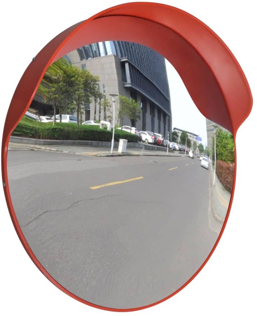 vidaXL konvekst trafikspejl PC plast orange 60 cm udendørs vidaXL konvekst trafikspejl PC plast orange 60 cm udendørs