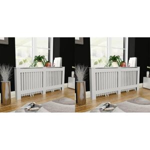 vidaXL radiatorskjulere 2 stk. MDF 172 cm hvid