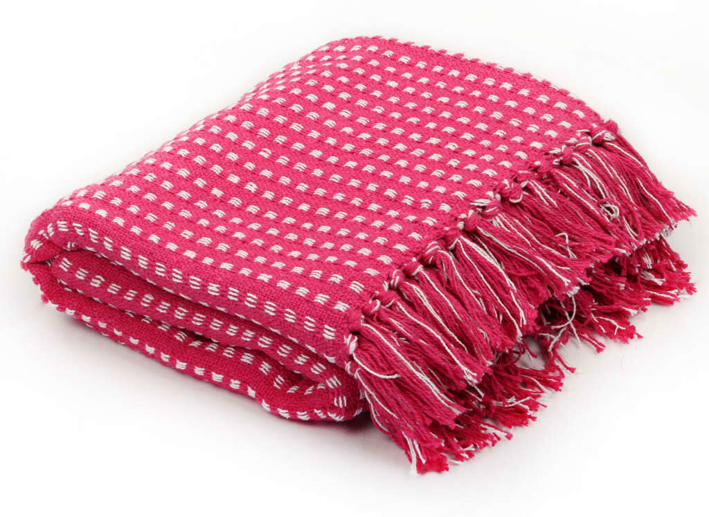 vidaXL plaid bomuld firkanter 160 x 210 cm lyserød vidaXL plaid bomuld firkanter 160 x 210 cm lyserød