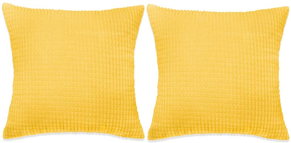 vidaXL pudesæt 2 stk. velour 45 x 45 cm gul vidaXL pudesæt 2 stk. velour 45 x 45 cm gul