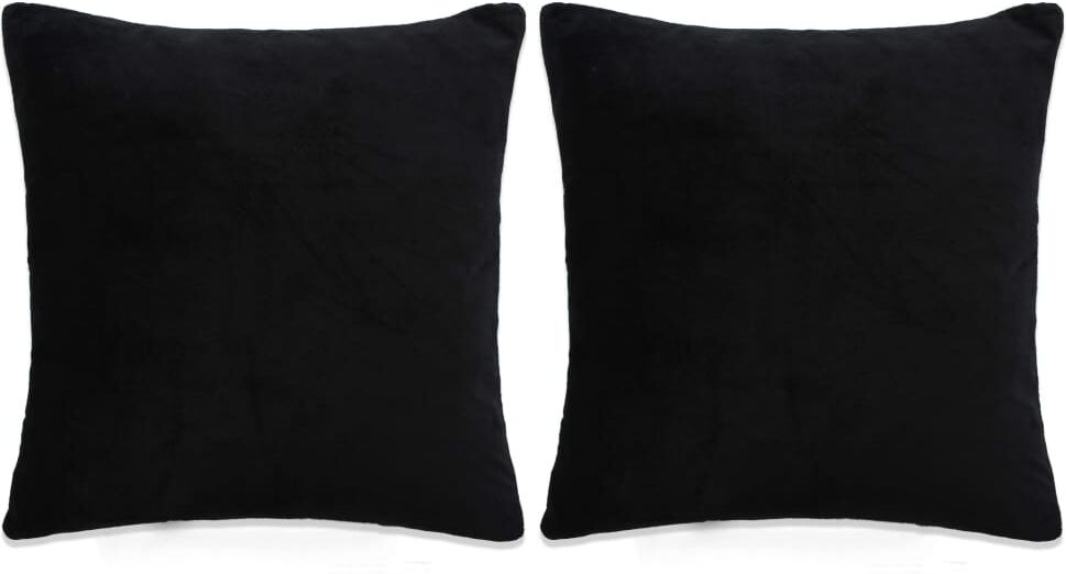 vidaXL pudesæt 2 stk. velour 45 x 45 cm sort vidaXL pudesæt 2 stk. velour 45 x 45 cm sort