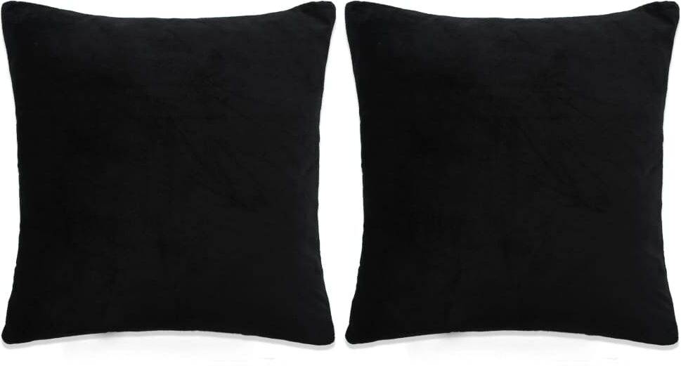 vidaXL pudesæt 2 stk. velour 60 x 60 cm sort vidaXL pudesæt 2 stk. velour 60 x 60 cm sort