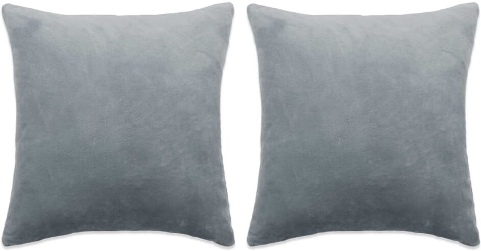 vidaXL pudesæt 2 stk. velour 45 x 45 cm grå vidaXL pudesæt 2 stk. velour 45 x 45 cm grå