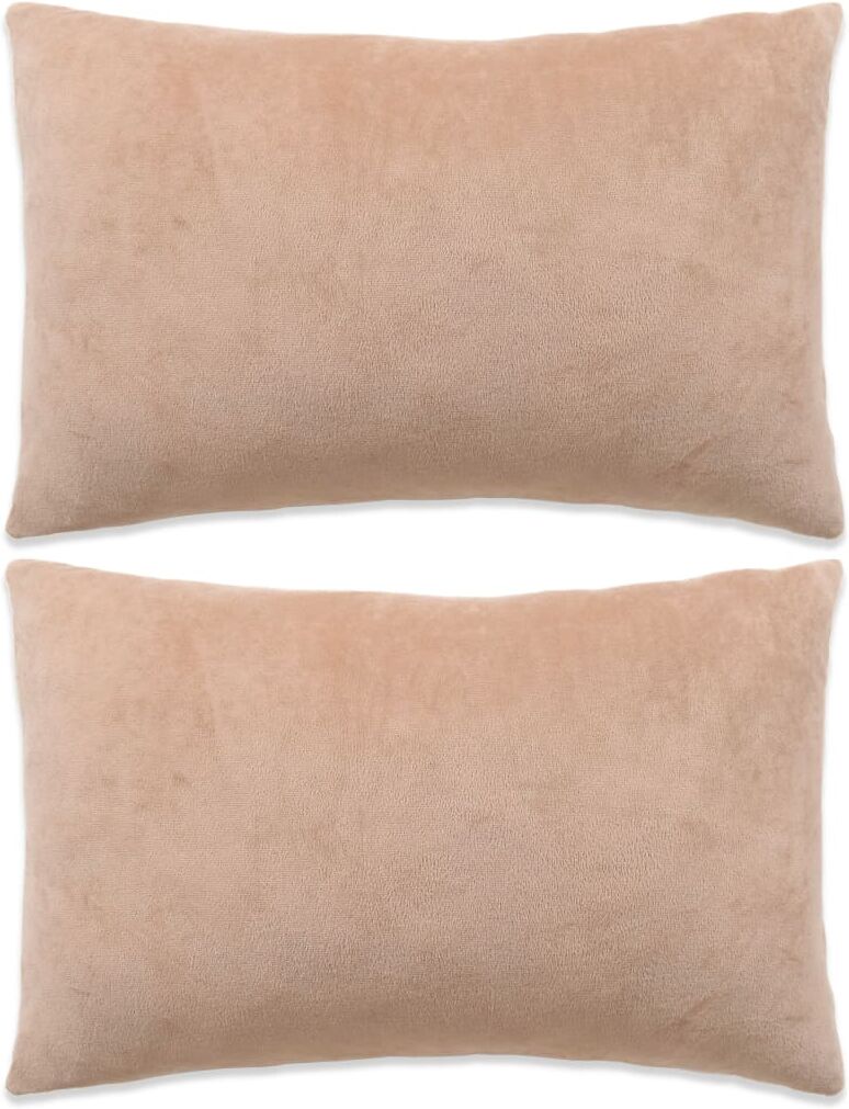 vidaXL pudesæt 2 stk. velour 40 x 60 cm beige vidaXL pudesæt 2 stk. velour 40 x 60 cm beige