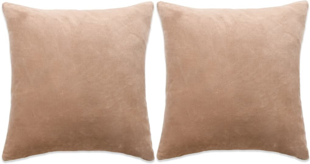 vidaXL pudesæt 2 stk. velour 60 x 60 cm beige vidaXL pudesæt 2 stk. velour 60 x 60 cm beige