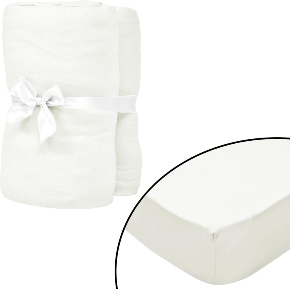 vidaXL formsyede lagener til vugger 4 stk. bomuldsjersey 40 x 80 cm offwhite vidaXL formsyede lagener til vugger 4 stk. bomuldsjersey 40 x 80 cm offwhite