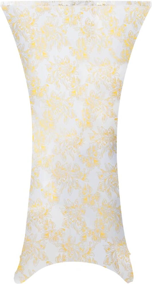 vidaXL bordduge strækbar 2 stk. 60 cm hvid med gyldent print vidaXL bordduge strækbar 2 stk. 60 cm hvid med gyldent print